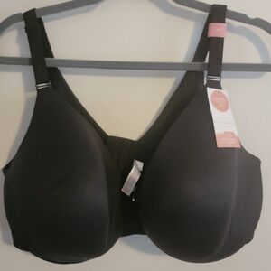 Cacique By Lane Bryant Invisible Back Smoother Full Coverage Bra 42 F Black